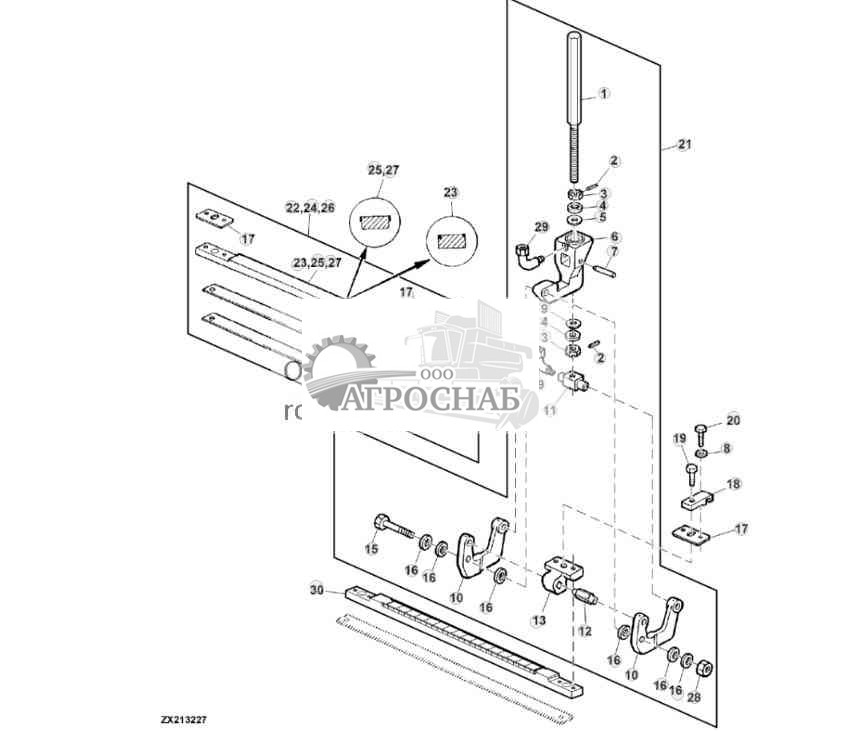 COUNTERKNIFE AND ADJUSTING DEVICE 